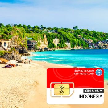 Sim Du Lịch Indonesia 30 Ngày Tốc Độ Cao 4G